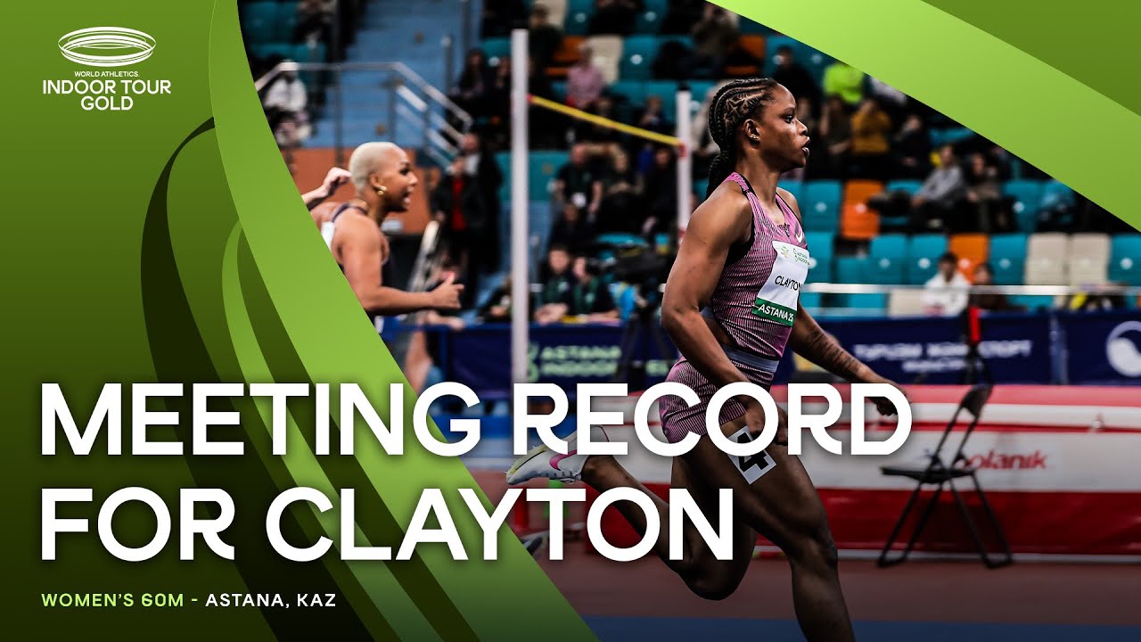 Tia Clayton clocks 60m meeting record in Astana | World Indoor Tour 2025