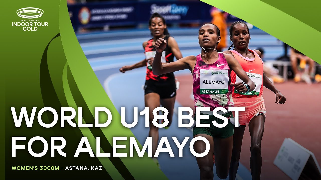 🇪🇹's Alemayo clocks 3000m world U18 indoor best | World Indoor Tour 2025