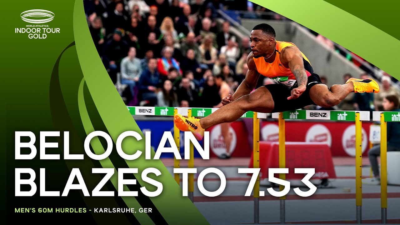 Belocian dominates 60m hurdles in Karlsruhe 🔥 | World Indoor Tour 2025