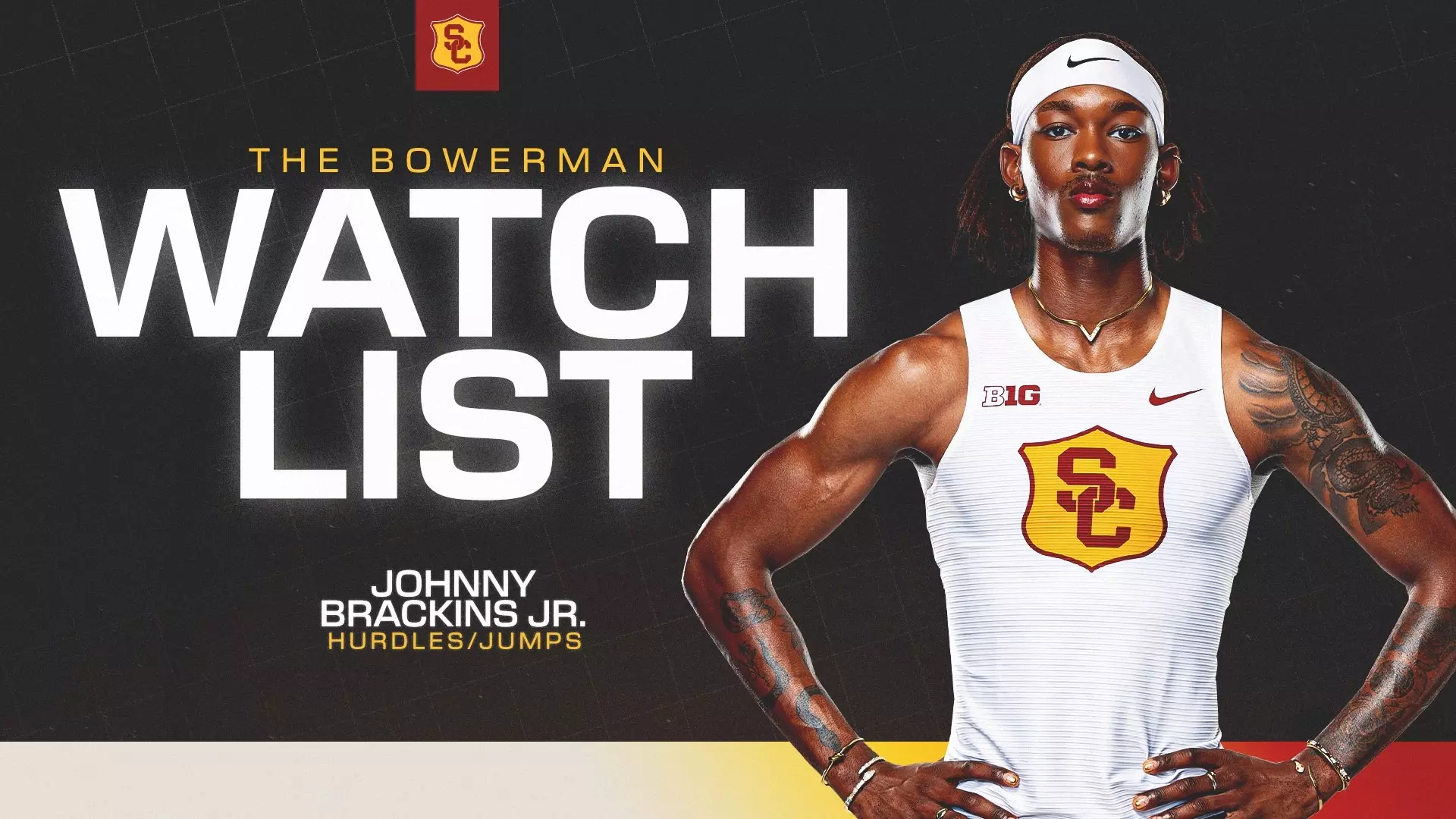 Brackins Jr. On Men's Mid-Indoor Watch List For The Bowerman