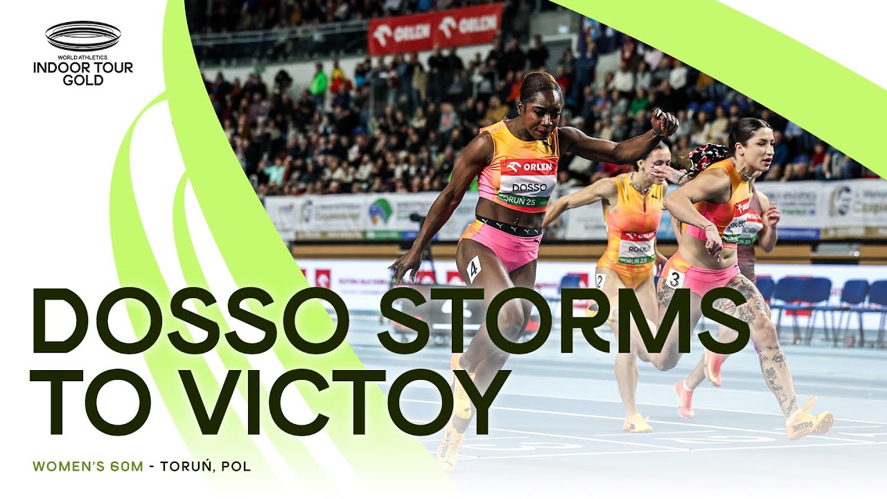 Dosso runs 7.05 to end Swoboda's 4-year winning streak in Toruń | World Indoor Tour 2025