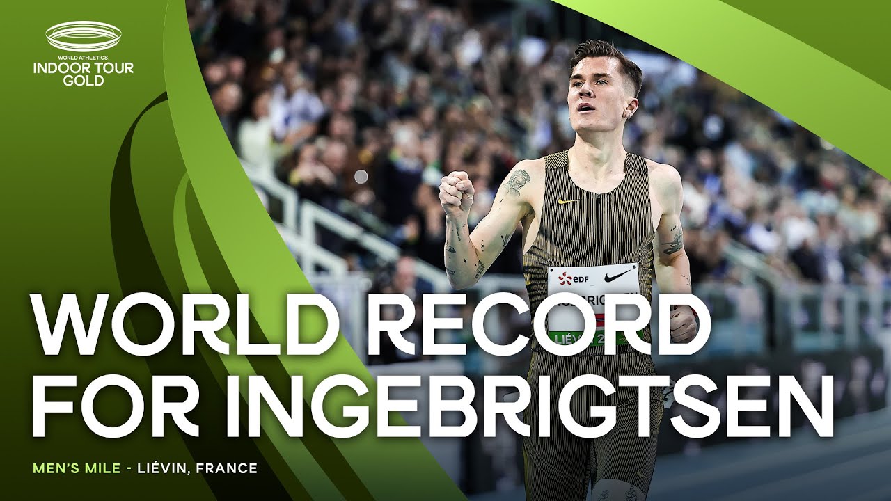 Jakob Ingebrigtsen SMASHES indoor mile world record in Liévin 🔥 | World Indoor Tour 2025