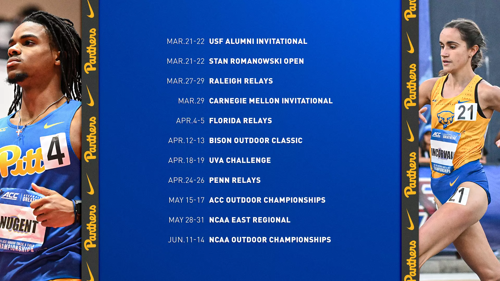 Pitt Unveils Outdoor Track & Field Schedule