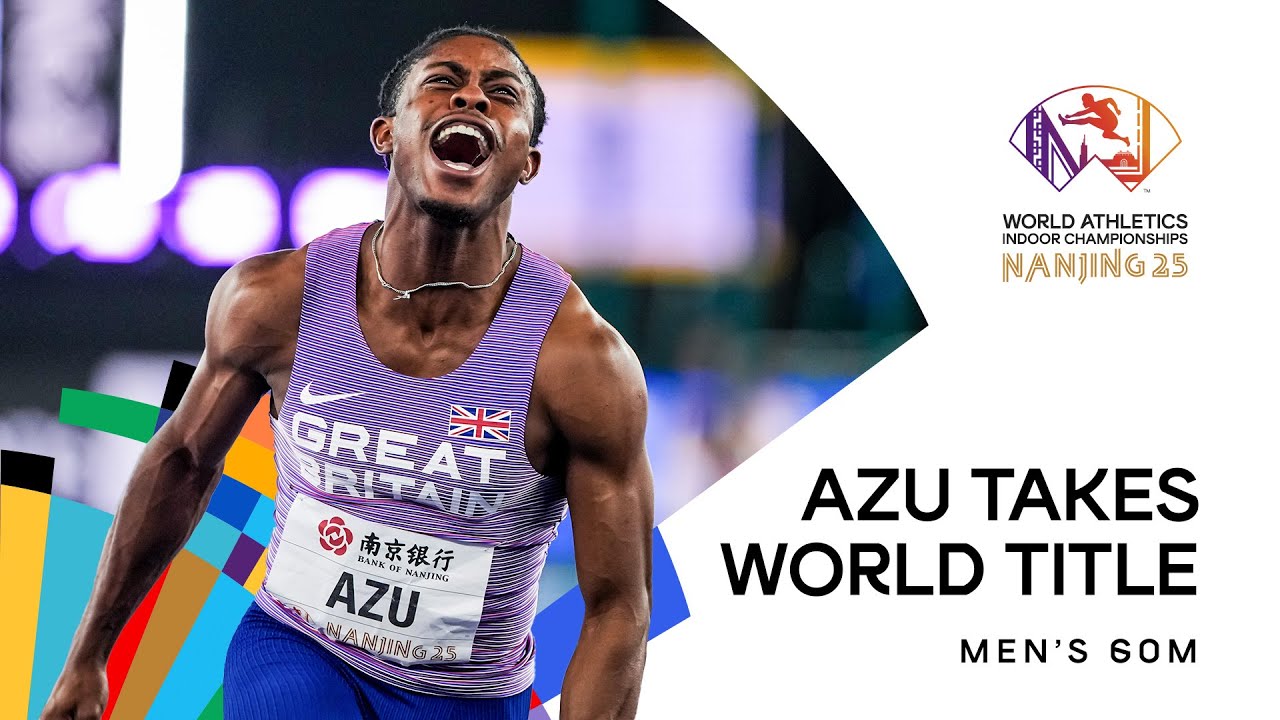 Azu storms to 60m world indoor title 🔥 | World Indoor Championships Nanjing 25