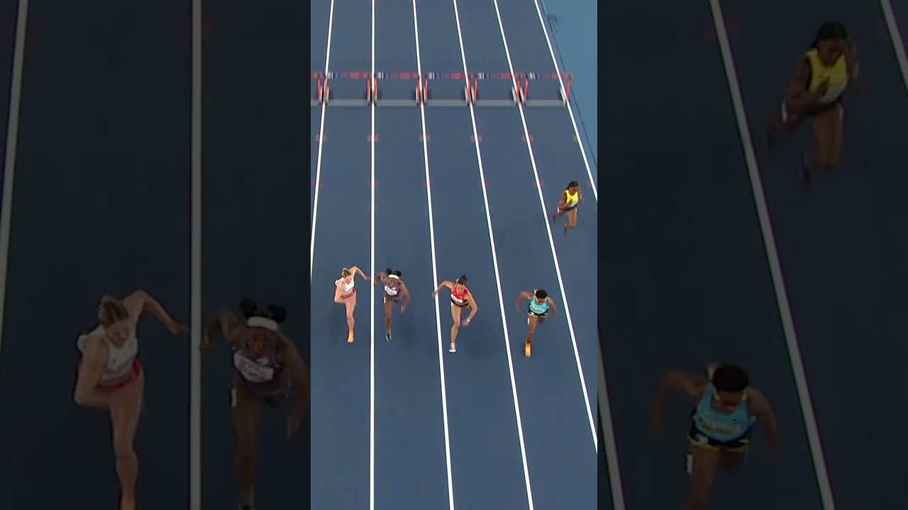 Devynne Charlton wins a historic 60m hurdles gold 😮‍💨 #athletics #running #bahamas #hurdles #sports