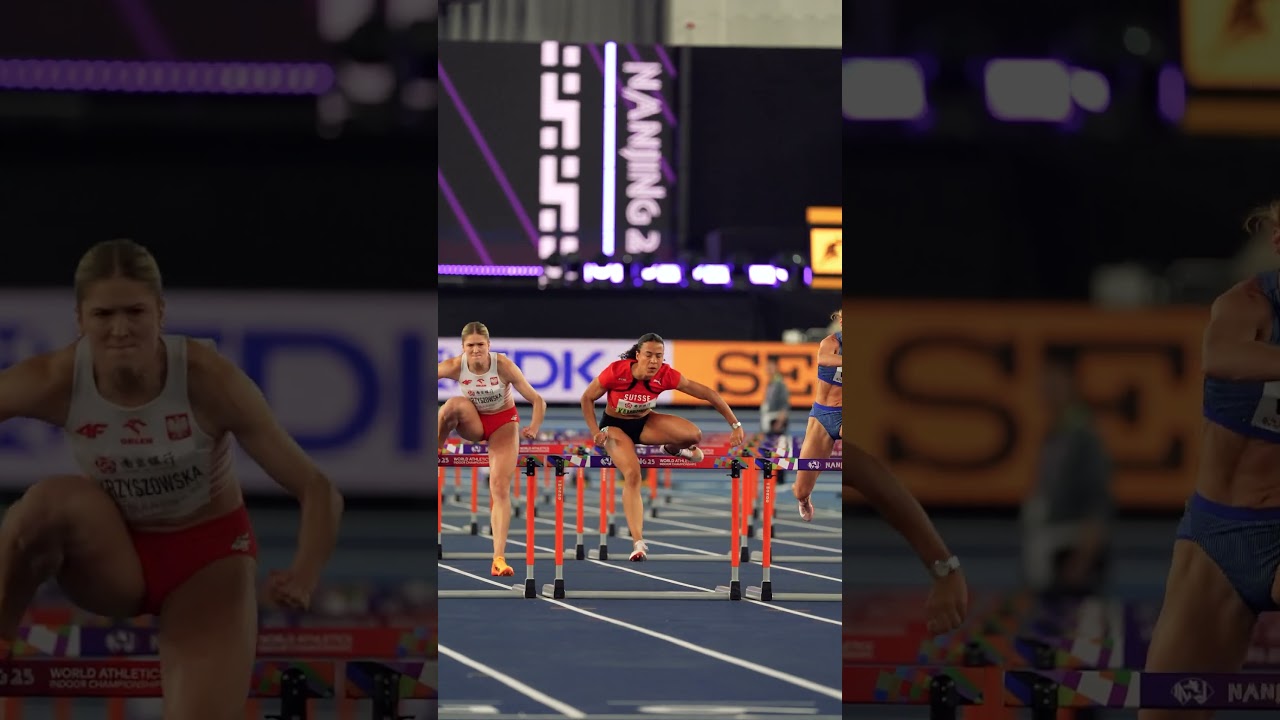 In sync 🤩 World leader Ditaji Kambundji sails through the 60m hurdles heats 💪 #athletics
