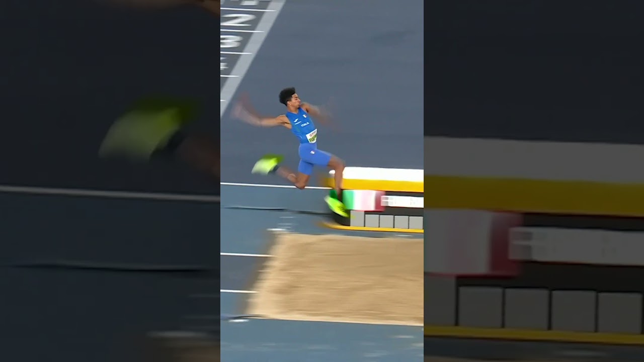 Mattia Furlani soars to first global gold in Nanjing 🔥  #italy #longjump #jump #athletics