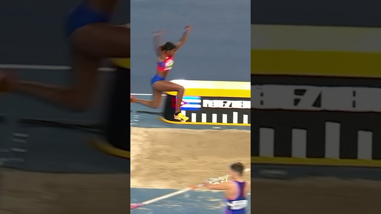 On top of the world 🪽 Hernandez flies to world lead and 🥇 in Nanjing #athletics #cuba #longjump