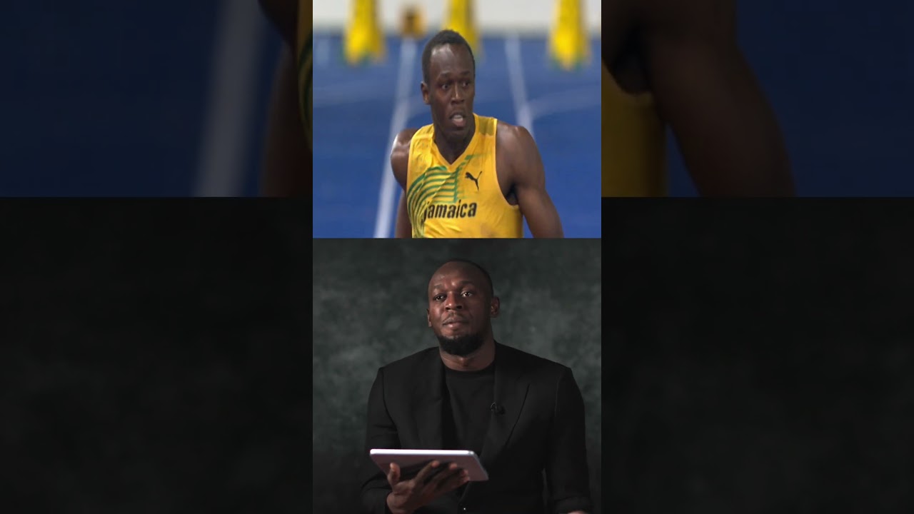 Usain Bolt reacts to 9.58 100m world record 🔥  #running #jamaica #worldrecord #sports #athletics #