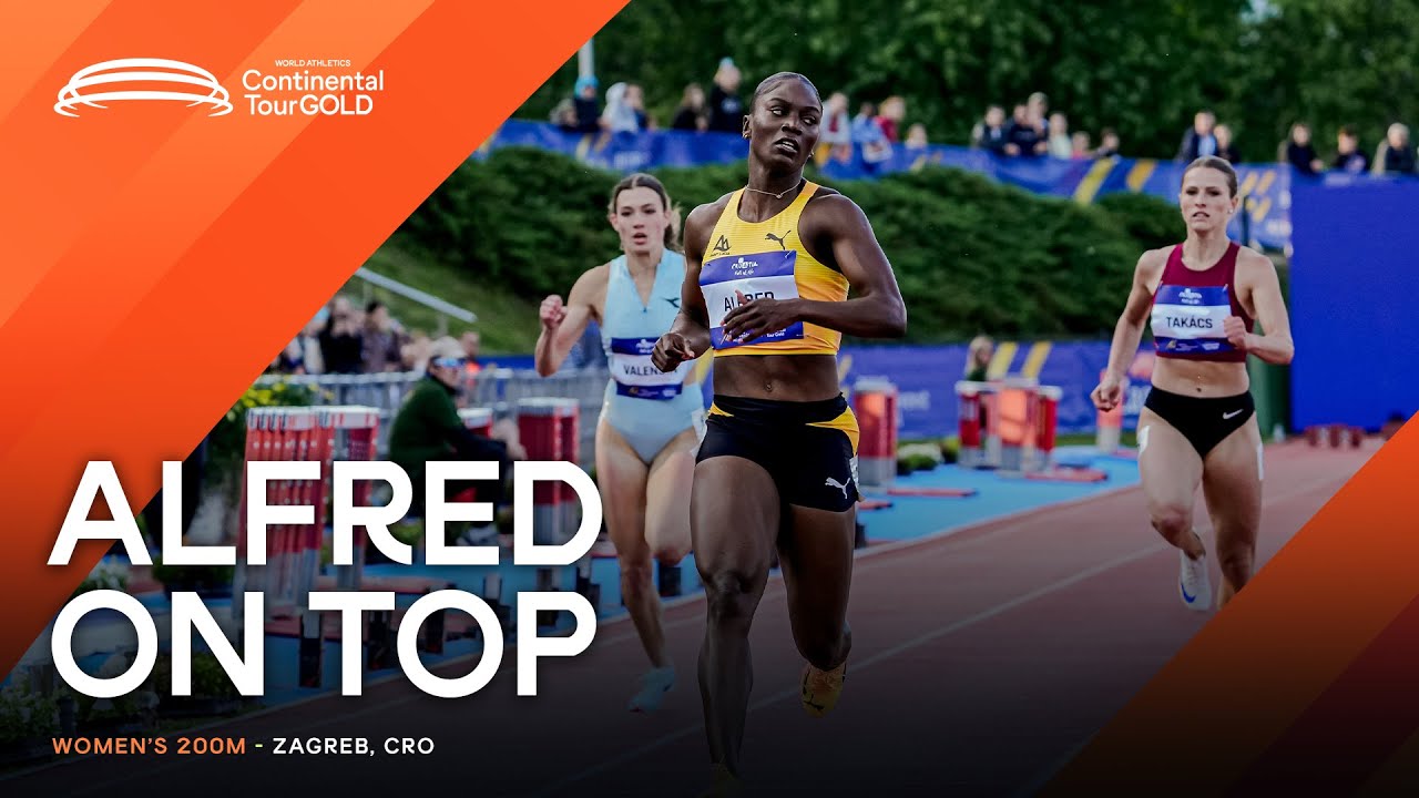 Alfred dominates the 200m with easy 22.15 in Zagreb | Continental Tour Gold 2025