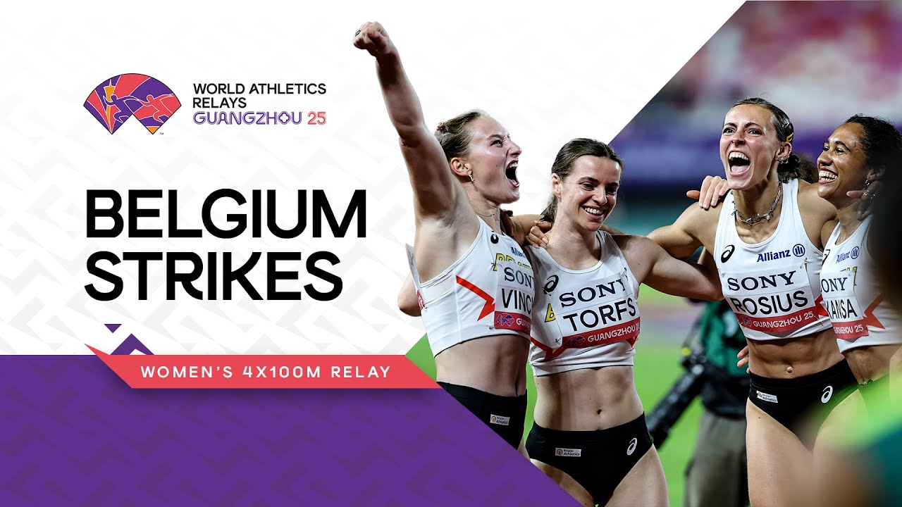 Belgium outrun team GB in 4x100m relay | World Athletics Relays Guangzhou 25