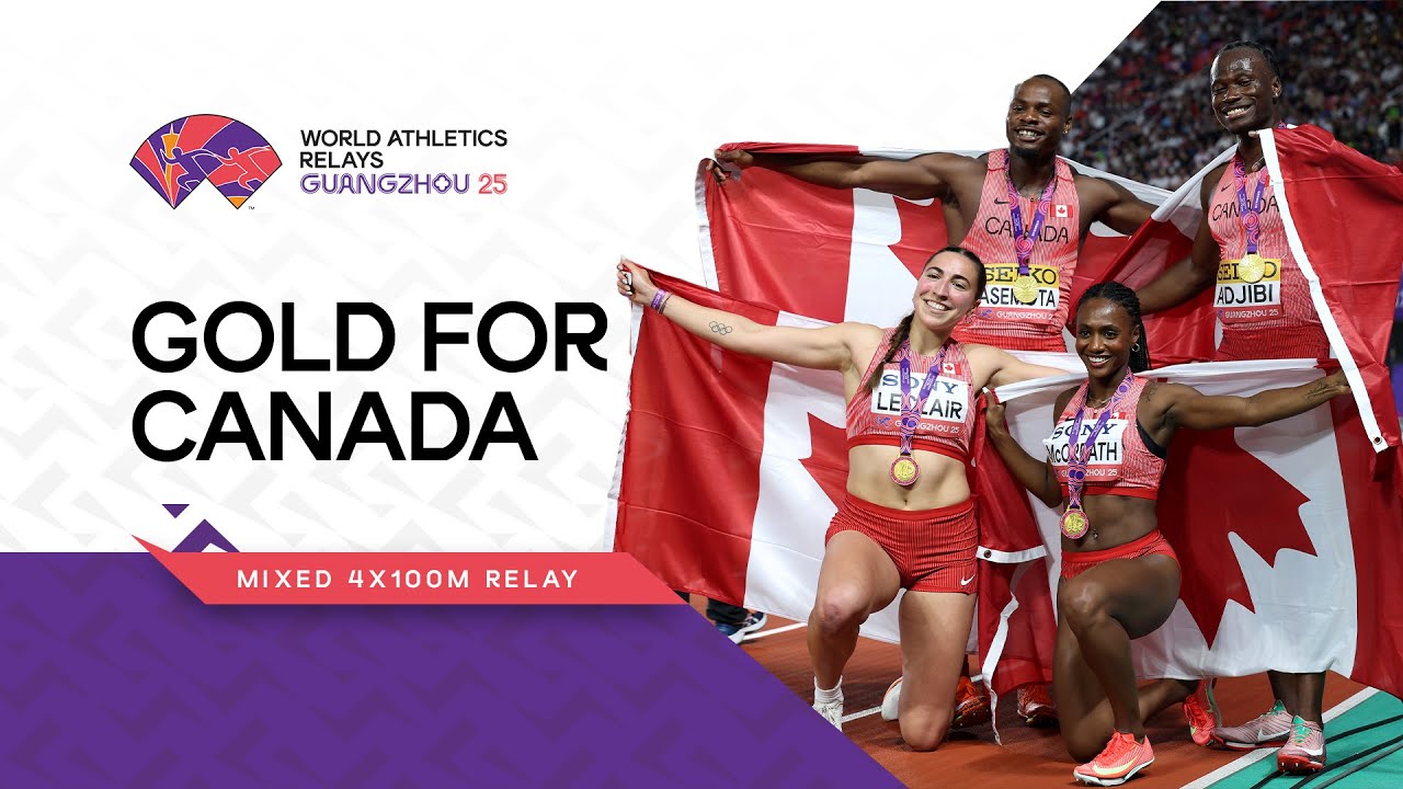 Canada takes control in mixed 4x100m final 💥 | World Athletics Relays Guangzhou 25