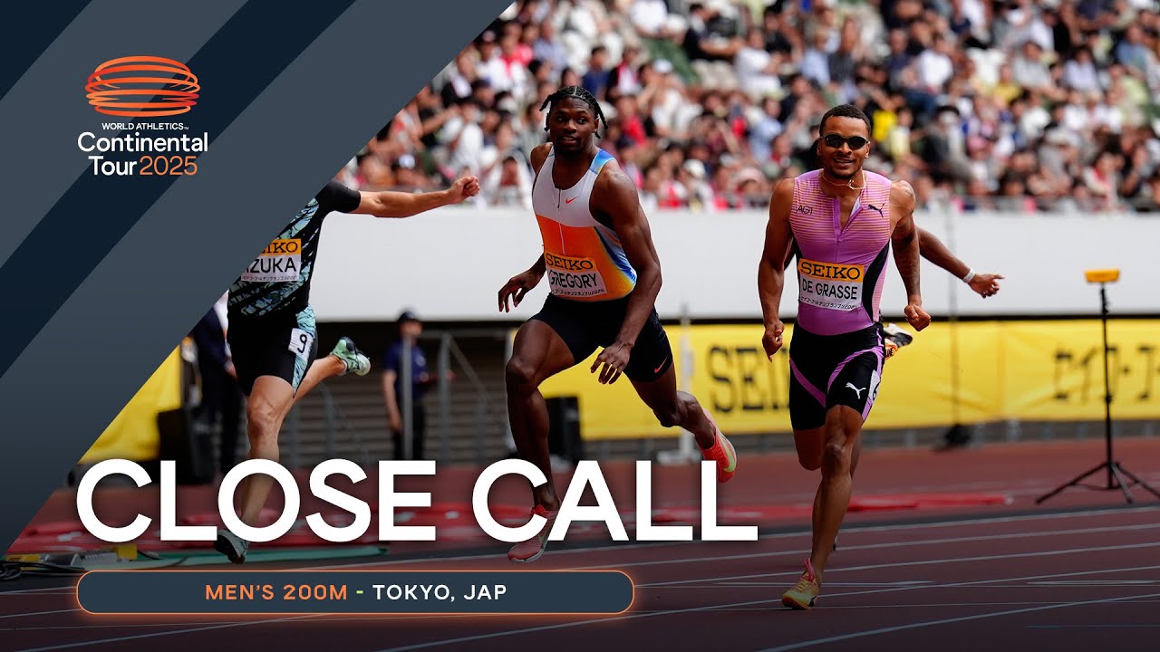 Incredibly close finish in the men's 200m ‼️ | Continental Tour Gold 2025