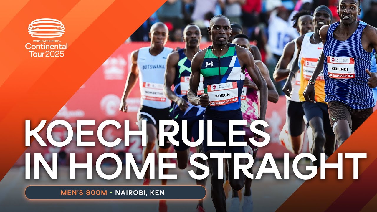 Jonah Koech for the win in the men's 800m| Continental Tour Gold 2025
