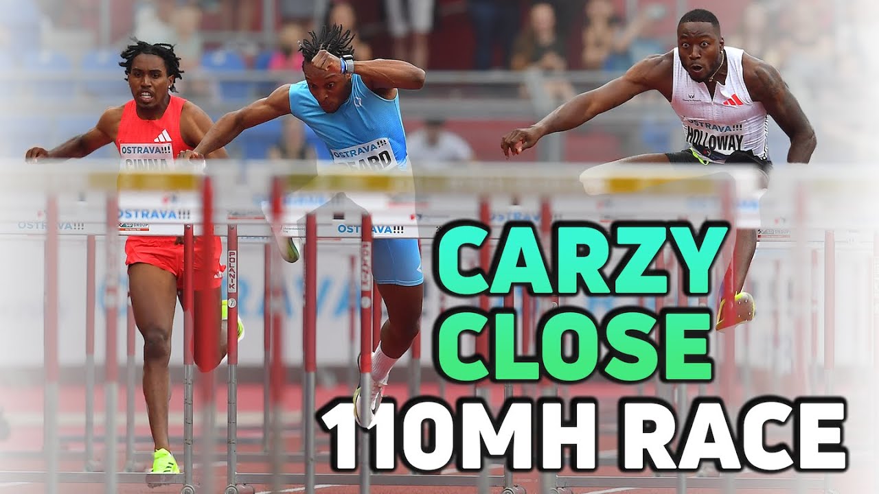Dylan Beard and Grant Holloway BATTLE In 110mH Race At 2025 Continental Tour Ostrava