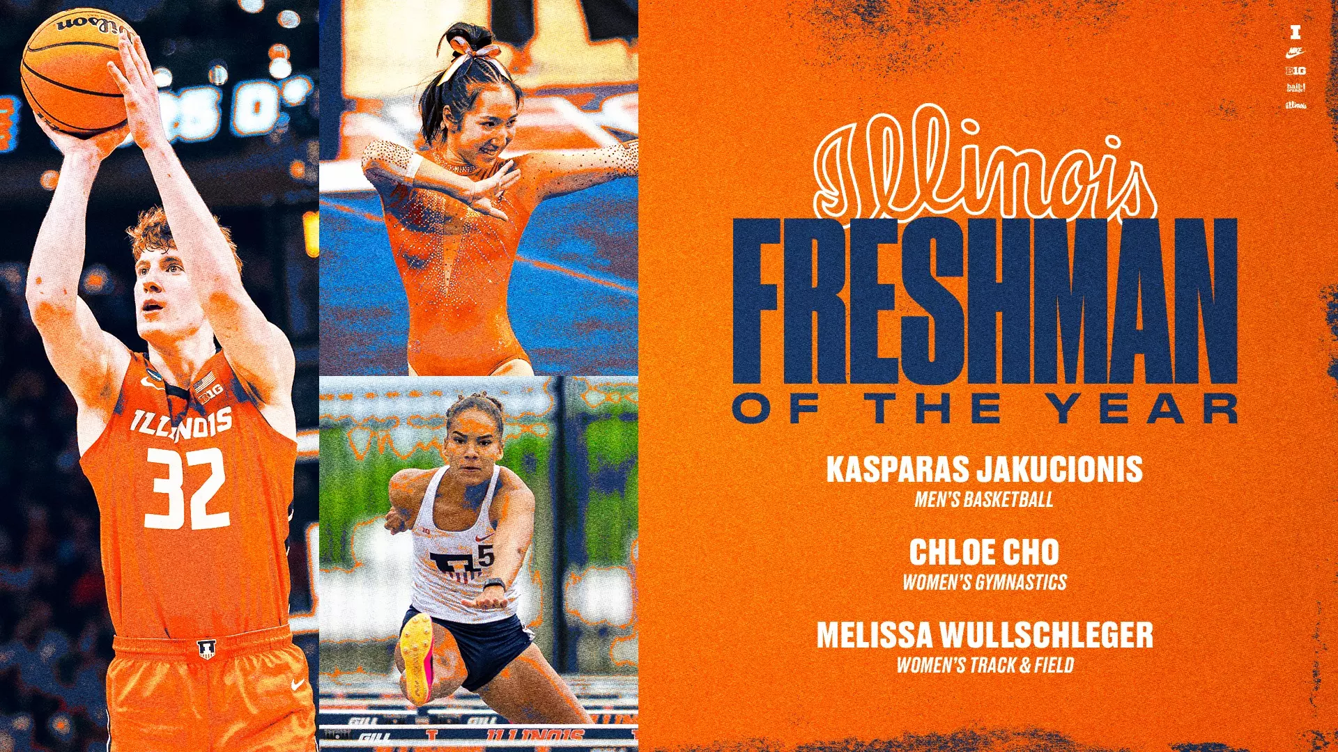 Jakucionis, Cho, Wullschleger Named Illinois Freshman of the Year