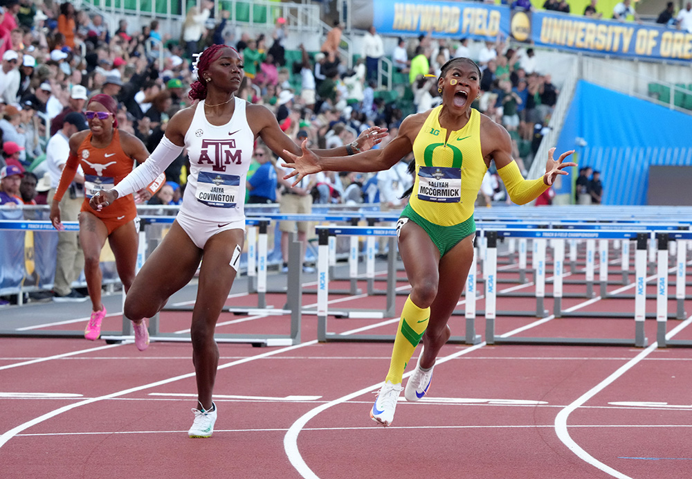NCAA Women’s 100 Hurdles — McCormick Win Pleased Hayward Faithful