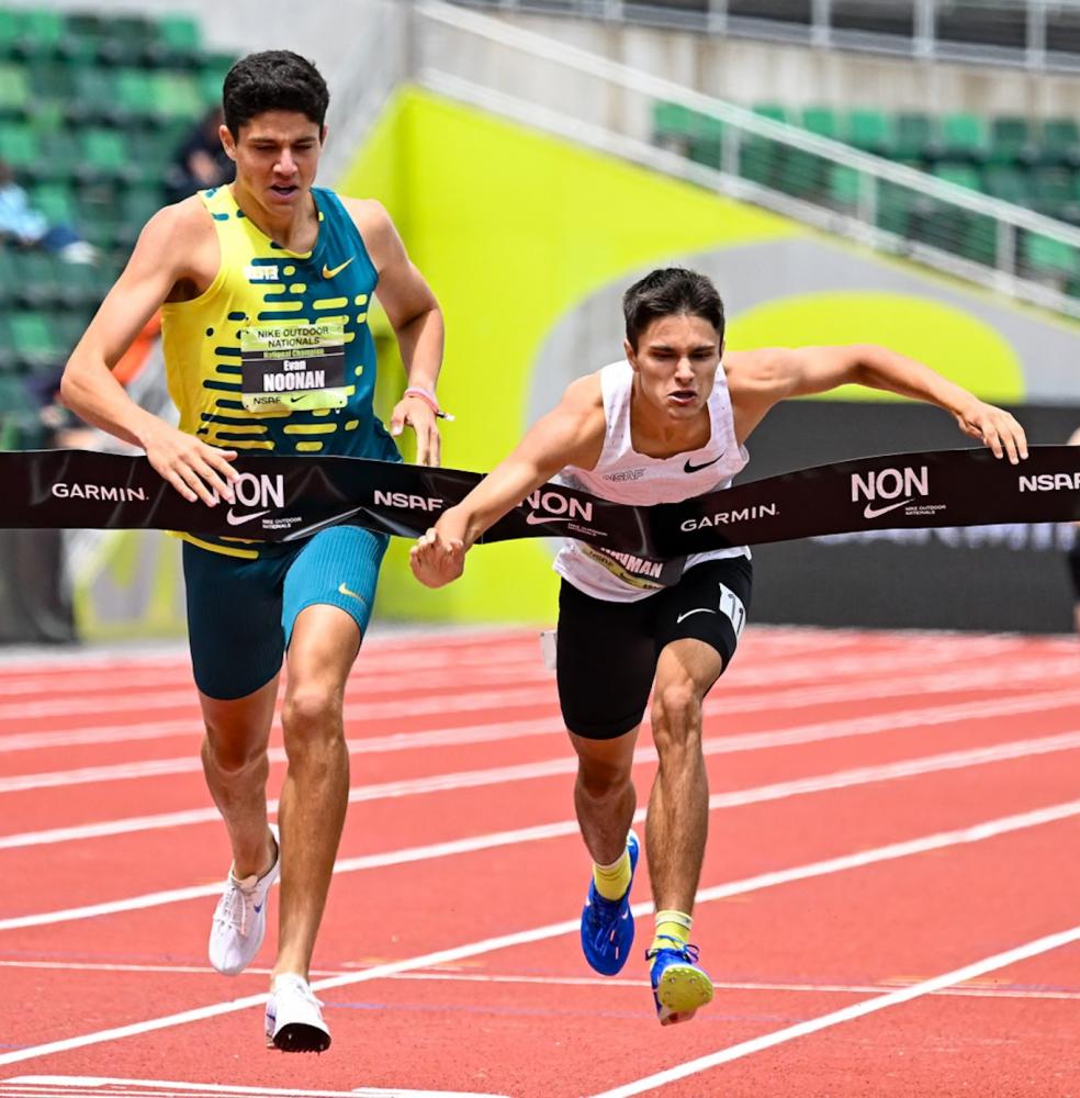 News - Quentin Nauman Outleans Evan Noonan By A Hundredth For Mile Victory At Nike Outdoor Nationals