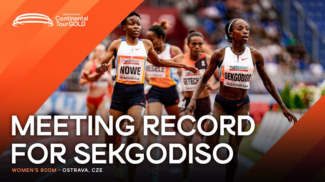 Sekgodiso storms to 1:57.16 800m meeting record in Ostrava | Continental Tour Gold 2025