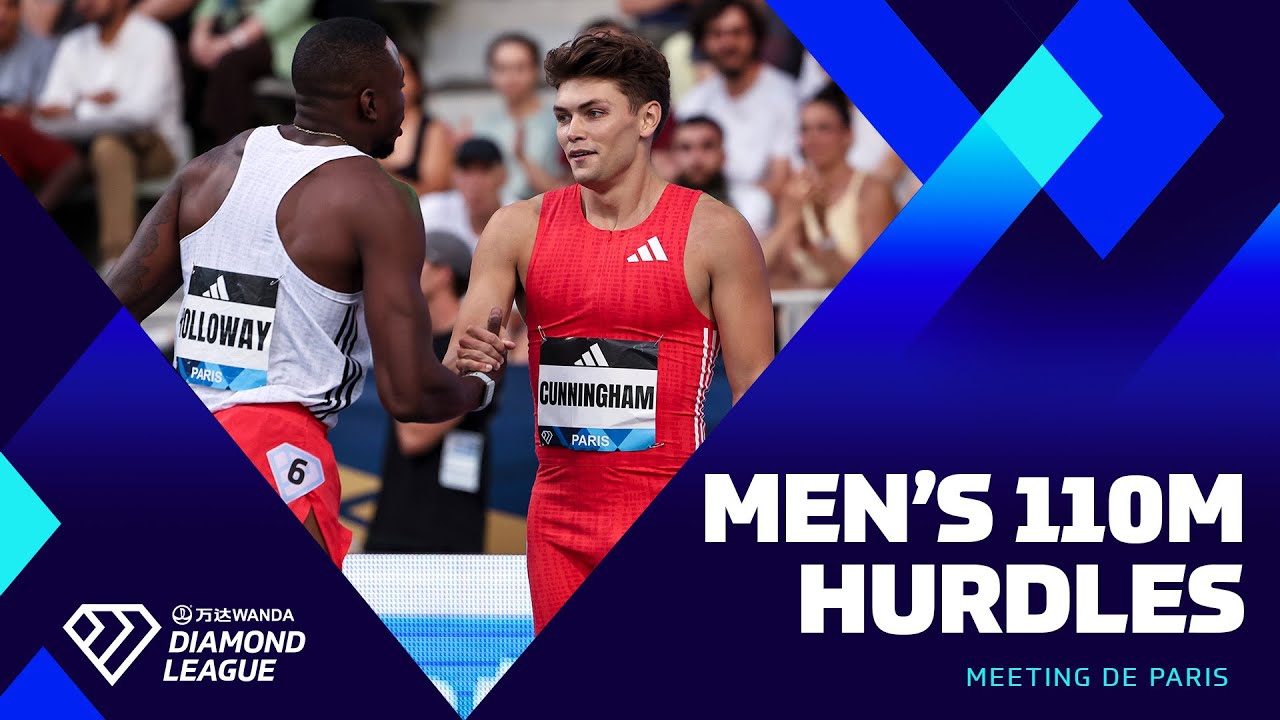 Trey Cunningham equals PB on his way to 110m hurdles win in Paris 👏 | Wanda Diamond League