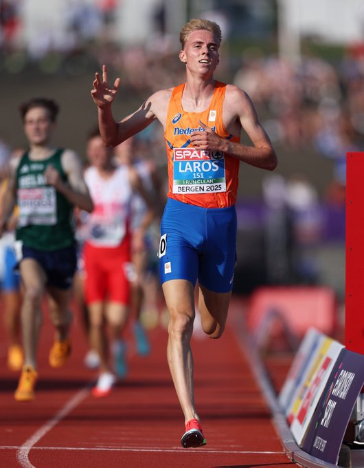 2025 European Athletics U23, Day 3 in Bergen, Norway, Men's events: Phijffers 44.82 CR, Fischer-Breiholz 48.01 CR