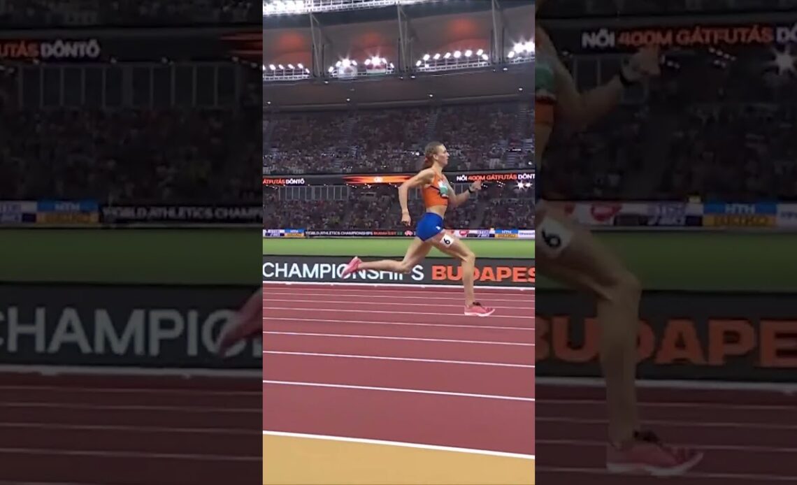 Femke Bol flies to 400m hurdles glory in Budapest ✨ #running #netherlands #athlete #sports #power