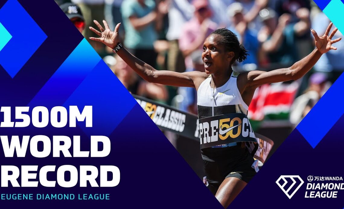 Kipyegon smashes 1500m world record again with 3:48.68 | Wanda Diamond League