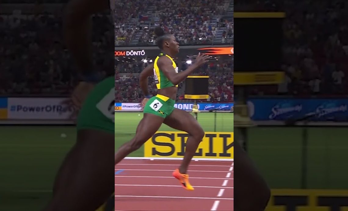 21.41 😤 Shericka Jackson storms to the 2nd fastest 200m in history 🔥 #athlete #jamaica #running