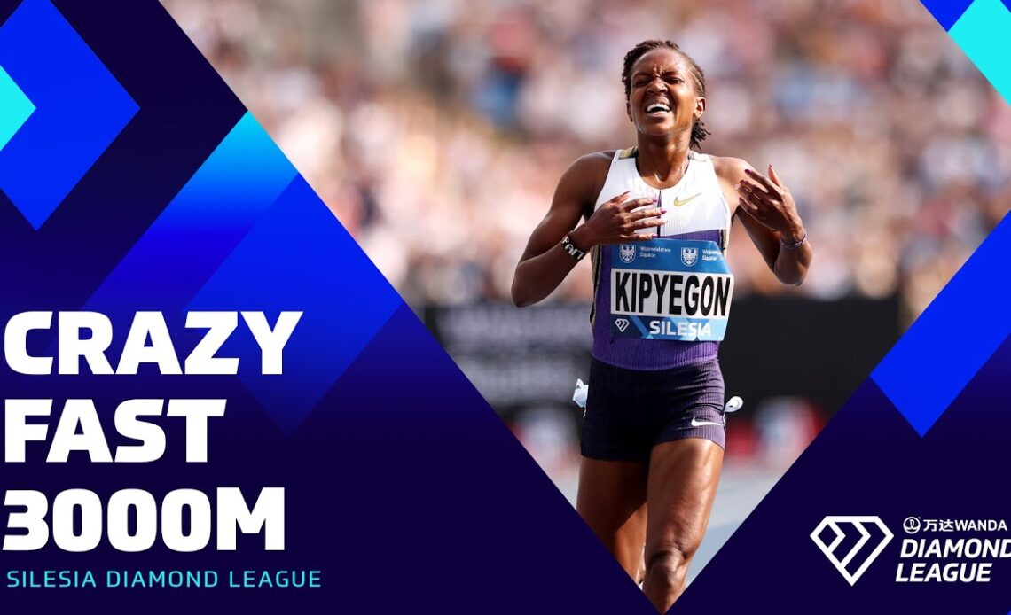 Kipyegon threatens 3000m world record with 8:07.04 in Silesia | Wanda Diamond League