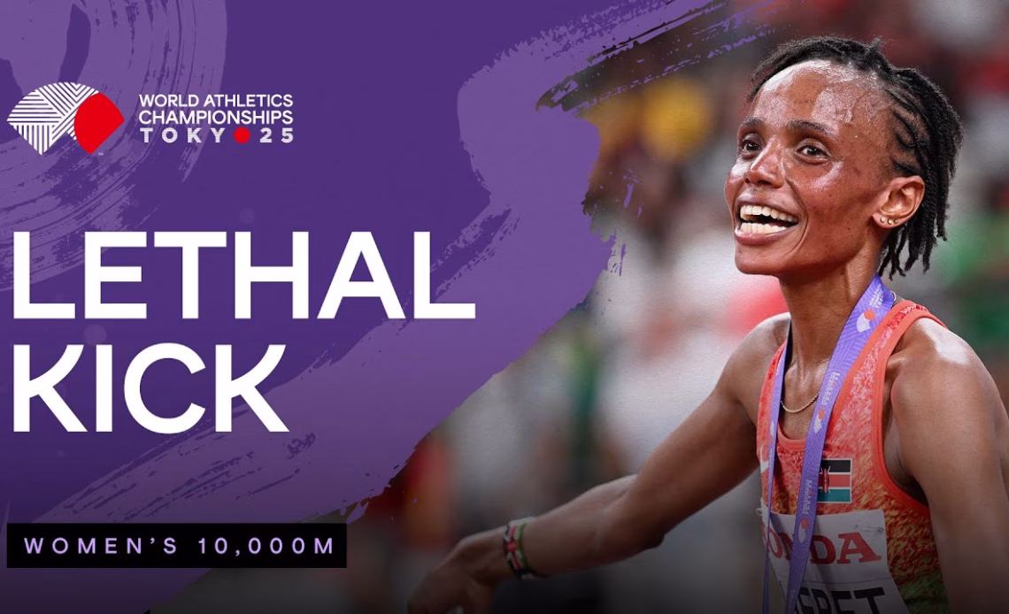 Chebet kicks to 10,000m gold ahead of Nadia Battocletti | World Athletics Championships 25