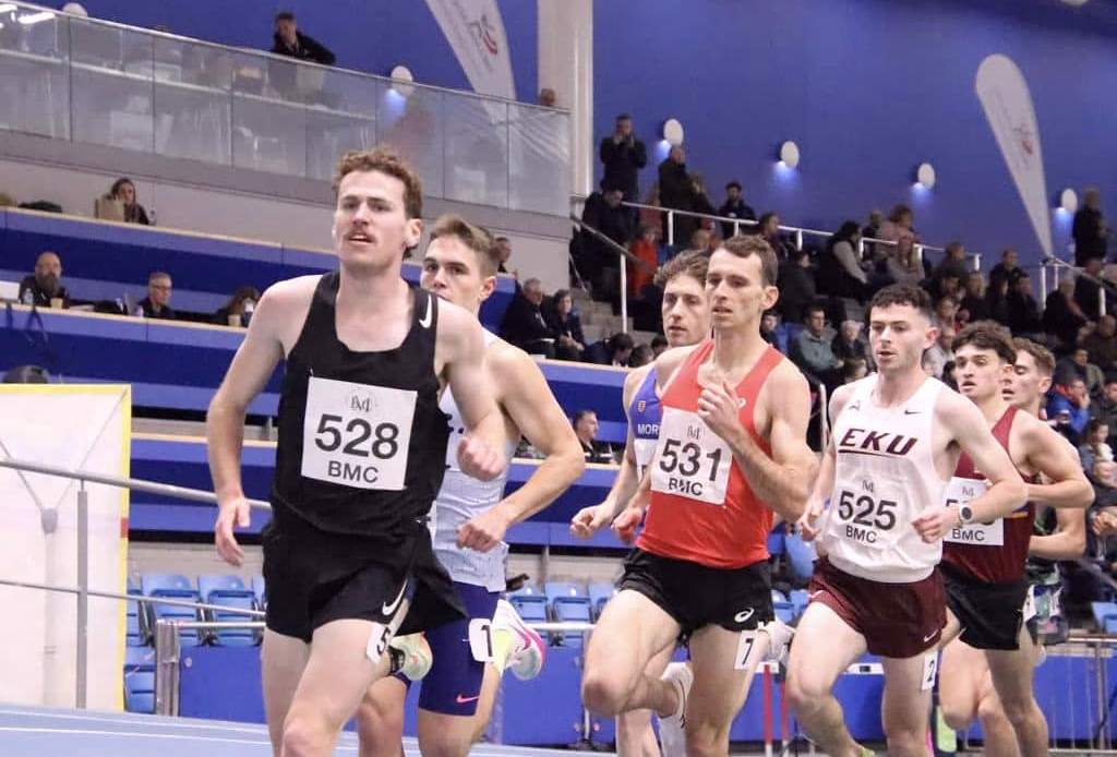 BMC Sheffield Indoor Meeting January 2024 3000m Men B - Zak Seddon, Harry Norman, Kristian Imroth